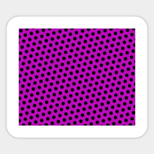 Pattern hexagonal pink on black background Sticker